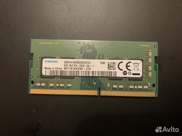 Оперативная память 8 Гб DDR4 so-dimm