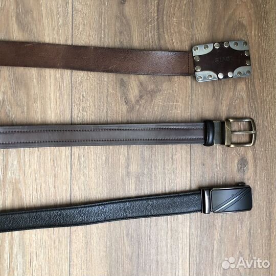 Кожаные три ремня