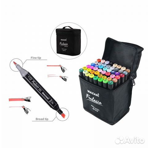 Набор маркеров для скетчинга, двусторонние (48шт)