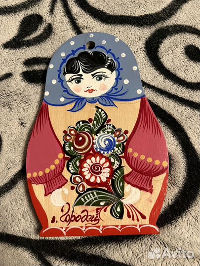 Матрешка нарисованая на фанере