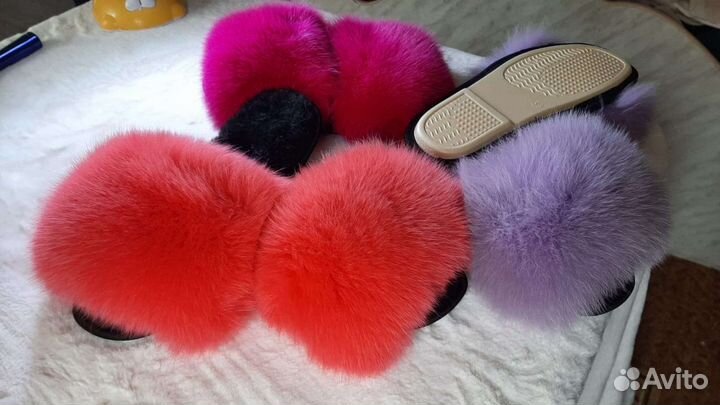 Домашние тапочки меховые