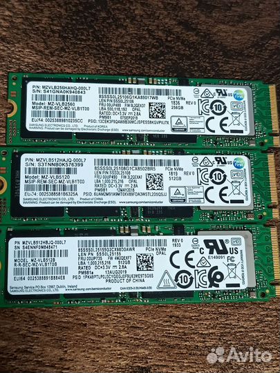 SSD nvme samsung PM981(970 EVO),WD SN720 512G