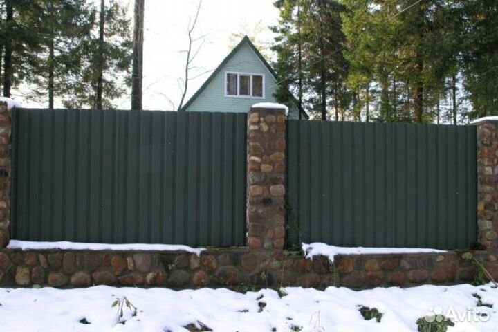 Забор металлический,калитки под ключ