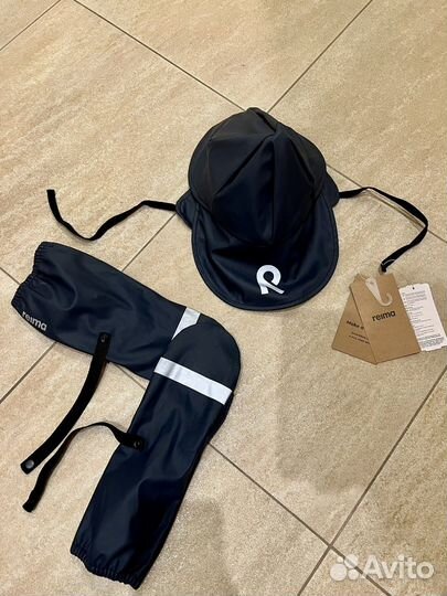 Тонкая шапка и краги непромокаемые, 4-5 лет, Reima