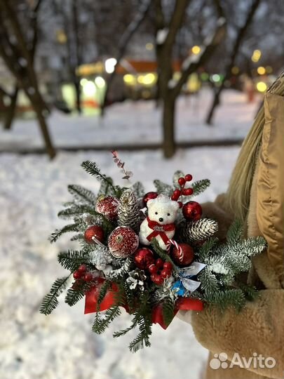 Новогодняя композиция из нобилиса