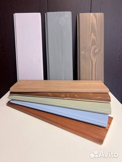 Имитация бруса из Ели крашенная 20х176х6 Ар: 107