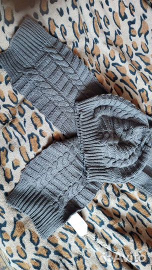 Шапочка и шарф для девочки, новые