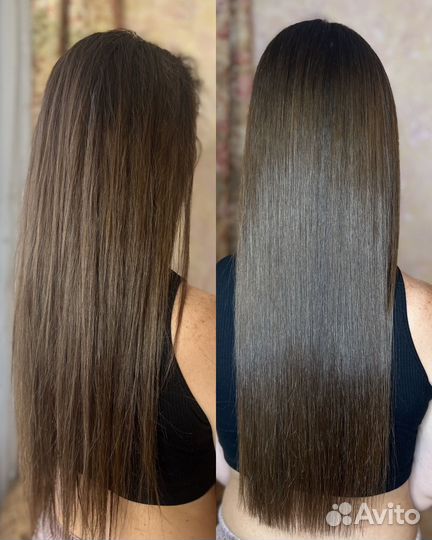 Кератиновое выпрямление волос