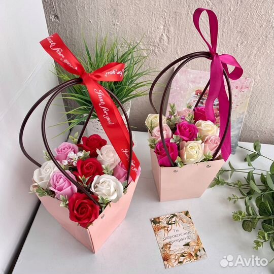 Сумочки из мыльных роз