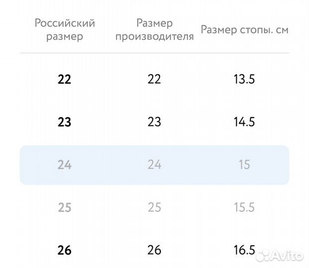 Кроссовки детские 24 размер