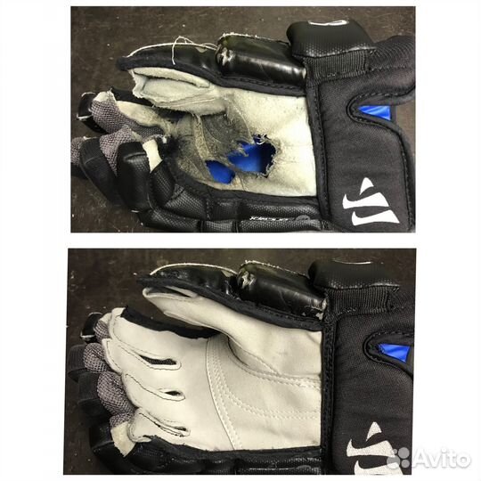 Ремонт хоккейных перчаток краг и формы