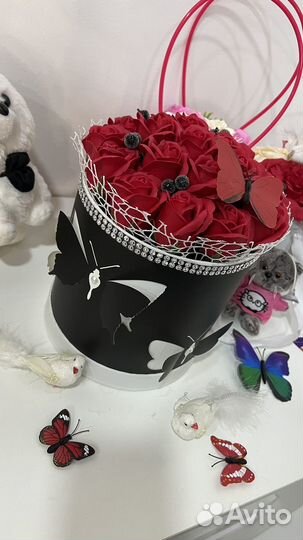 Букет из мыльных роз