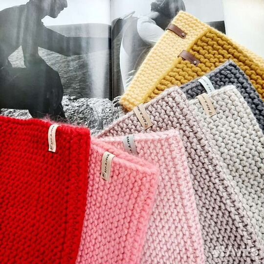 Шапка вязаная бини, ручная работа