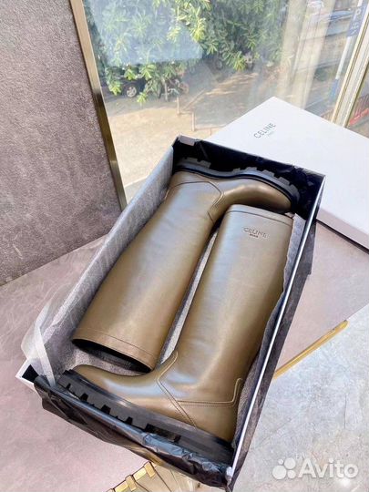 Сапоги женские Celine натуральная кожа