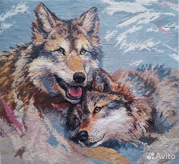 Картина вышитая крестом ручная работа