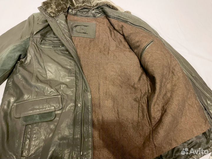 Мужская зимняя кожаная куртка Hartwich