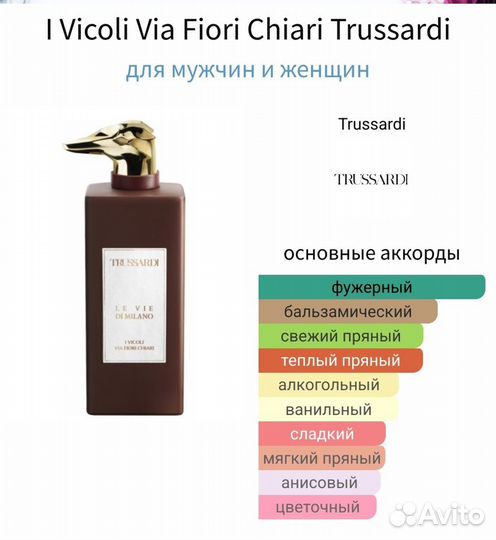 I Vicoli Via Fiori Chiari Trussardi 100 мл