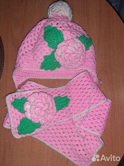 Комплект шапка, шарф