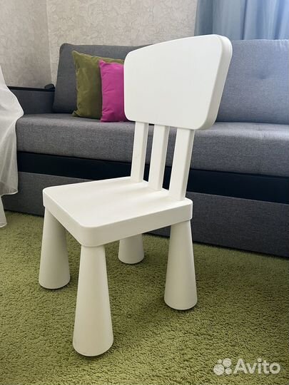 Стул детский белый маммут IKEA