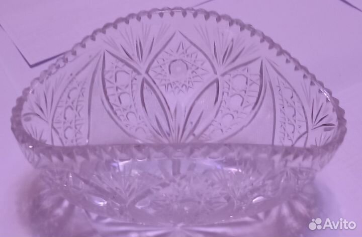 Хрустальная салатница Ладья