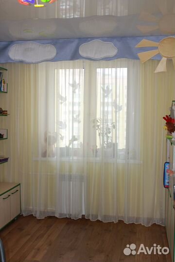 Детский ламбрекен С аппликациями, тюль,карниз