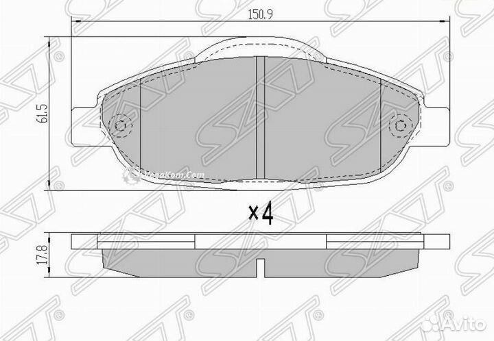 Колодки передние Peugeot 3008 308CC 308SW 5008 ST425426