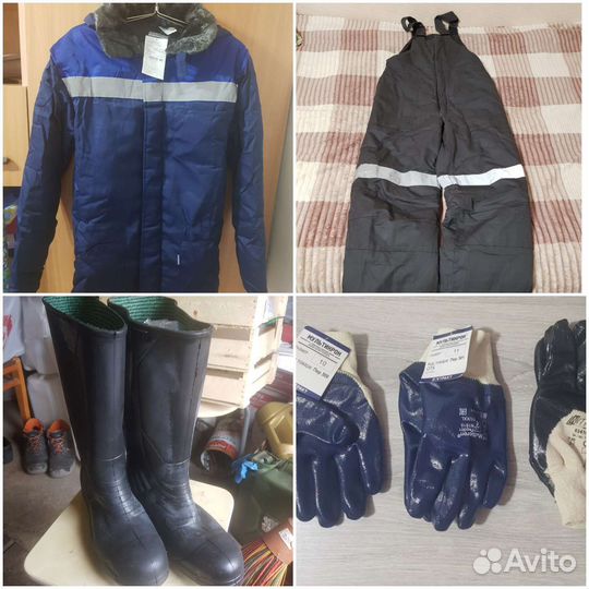 Роба, спецодежда, куртка, перчатки, сапоги