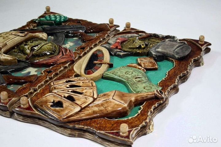 Резные нарды шахматы ручной работы