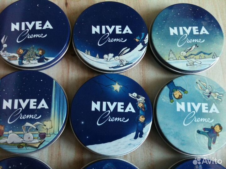 Коллекционные баночки нивея, 10 шт