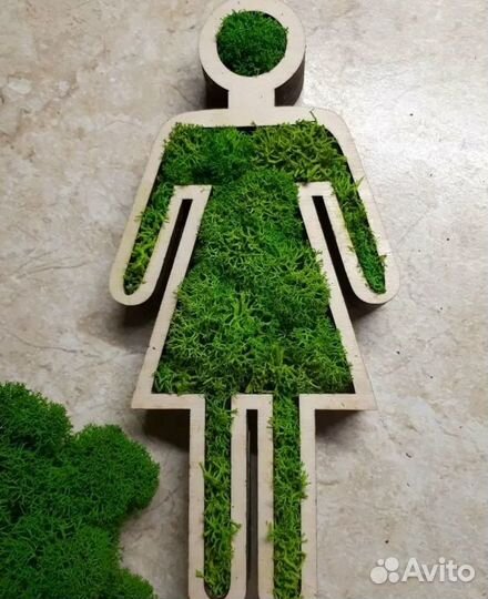 Название кафе из мха 70 см