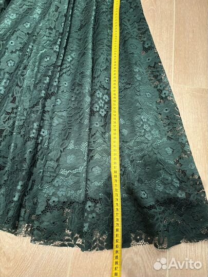 Юбка кружевная длинная с подкладкой 46