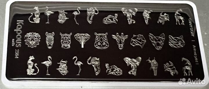 Kapous пластина для стэмпинга, Animal print