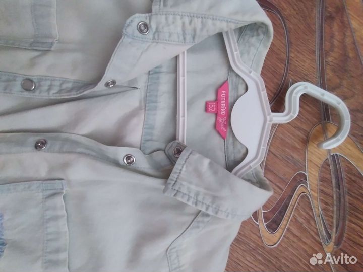 Джинсовая рубашка для девочки