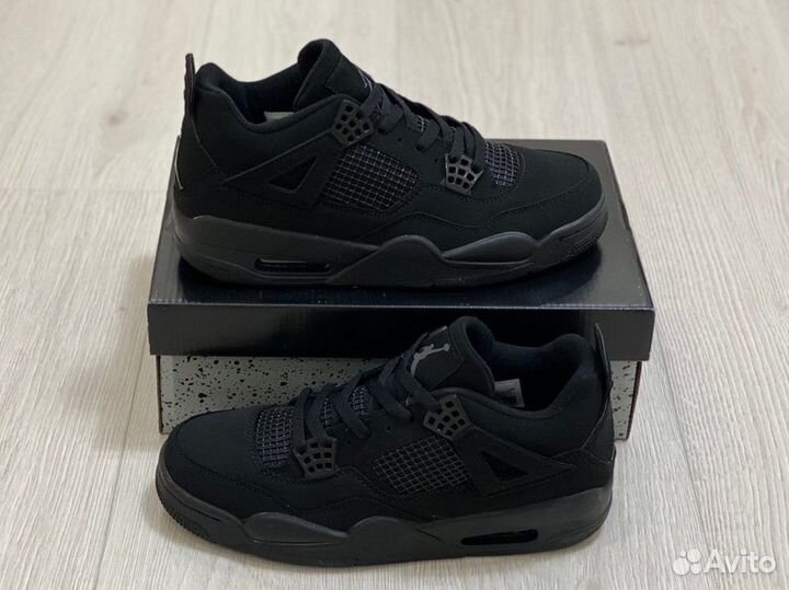 Кроссовки Nike Air Jordan 4 Black Cat (36-45)