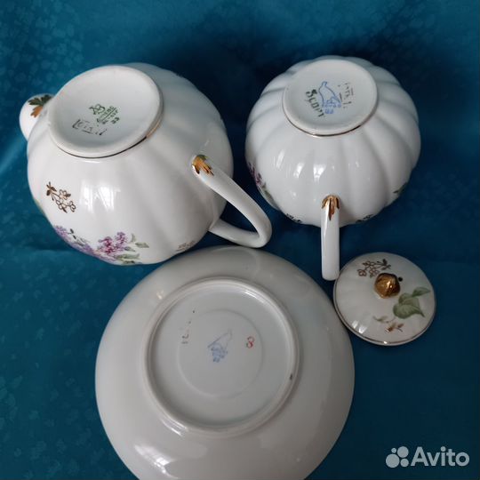 Предметы сервизов Сирень Дулево