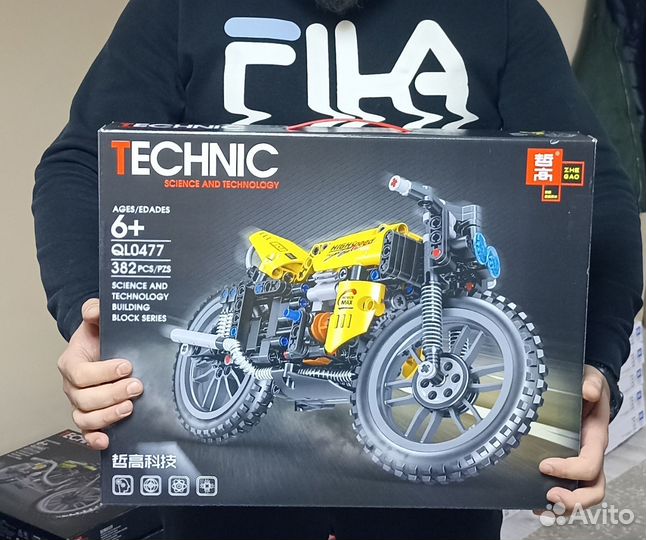 Конструктор ZHE GAO (аналог лего) мотоцикл, 382 дт