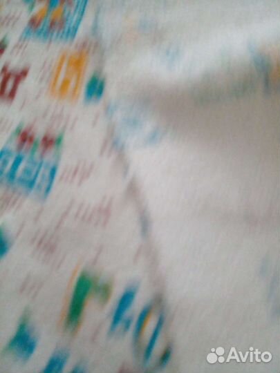 Отрезы ткани из СССР махровая с детским ресунком