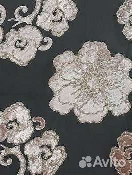 Платок бархат на шифоне