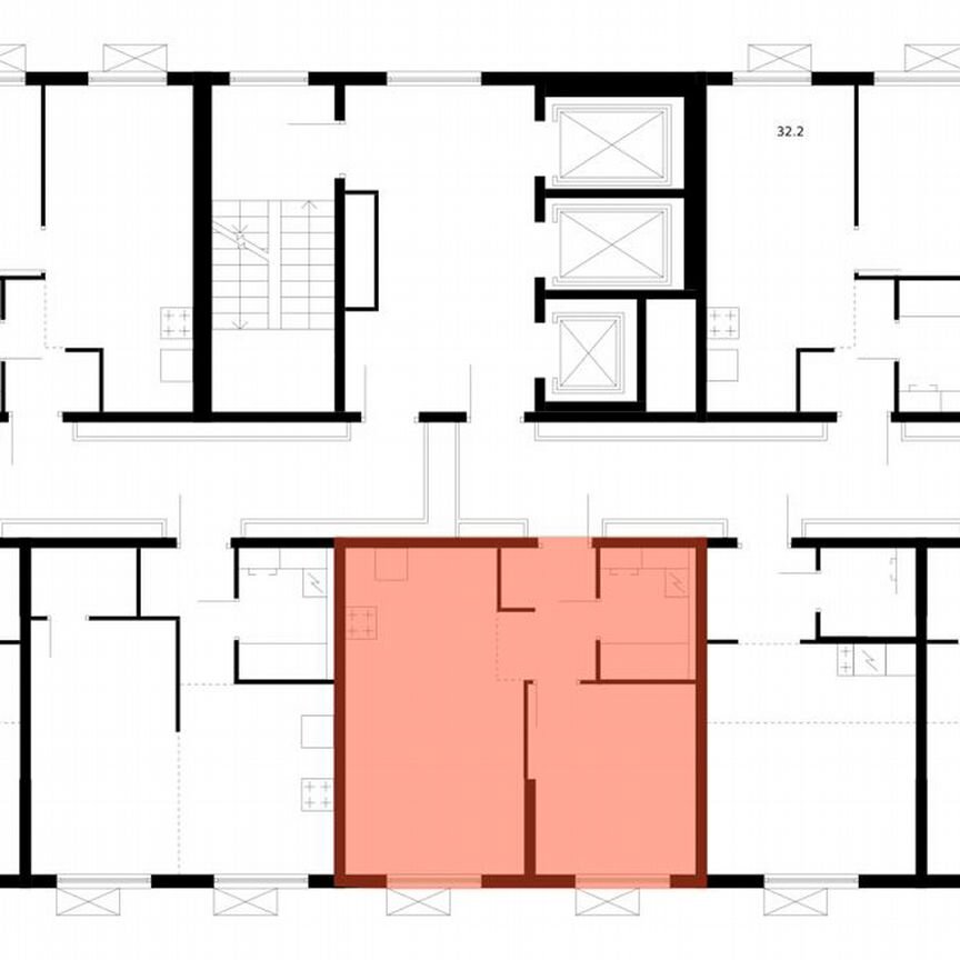 1-к. квартира, 39,2 м², 4/25 эт.