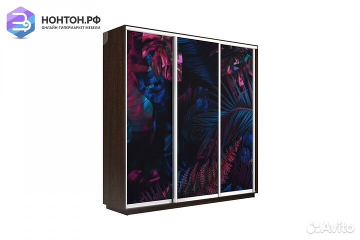 Шкаф-купе 3-х дверный Нонтон фото №1004 / венге