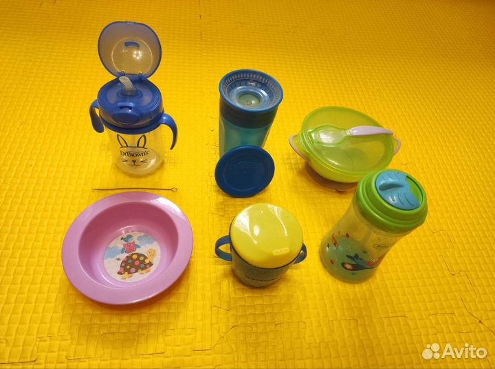 Поильники непроливайка+тарелки