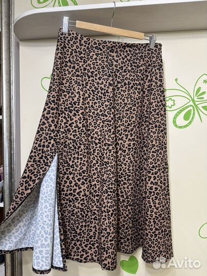 Юбка леопардовая миди