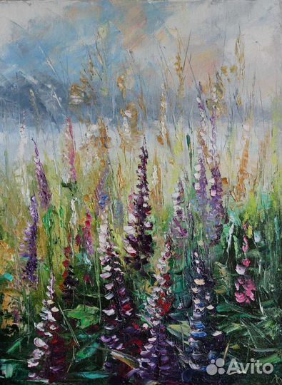 Картина люпины