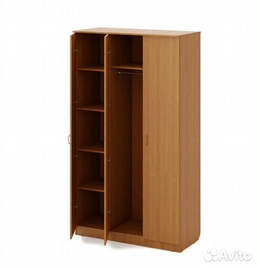 Шкаф распашной 3-х створчатый (Бук темный)