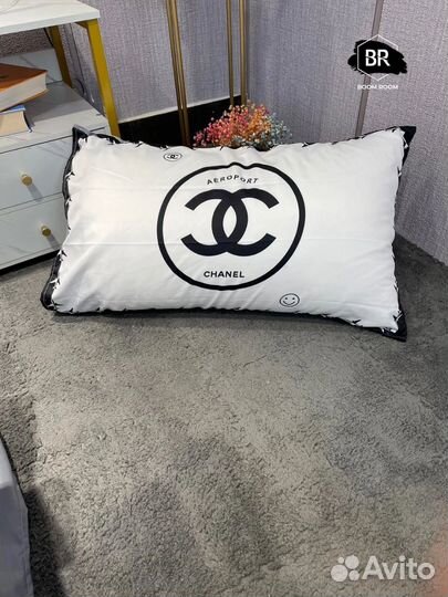 Постельное бельё Chanel микровельвет