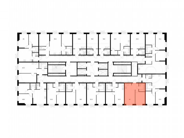 1-к. квартира, 36 м², 24/33 эт.