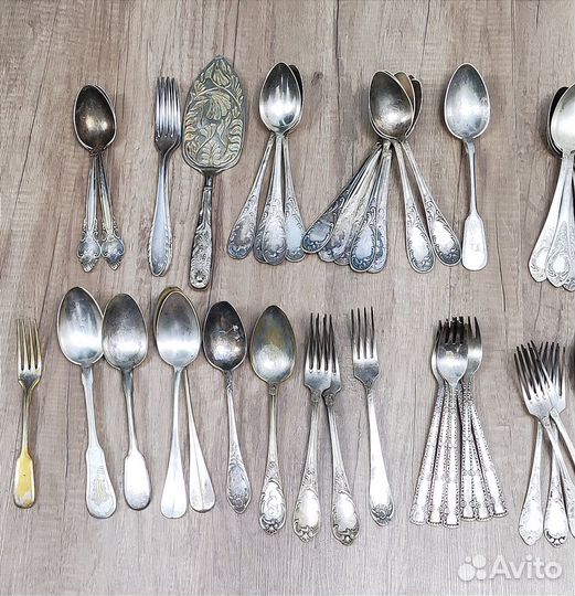 Столовые, мельхиоровые приборы СССР (ложки, вилки)