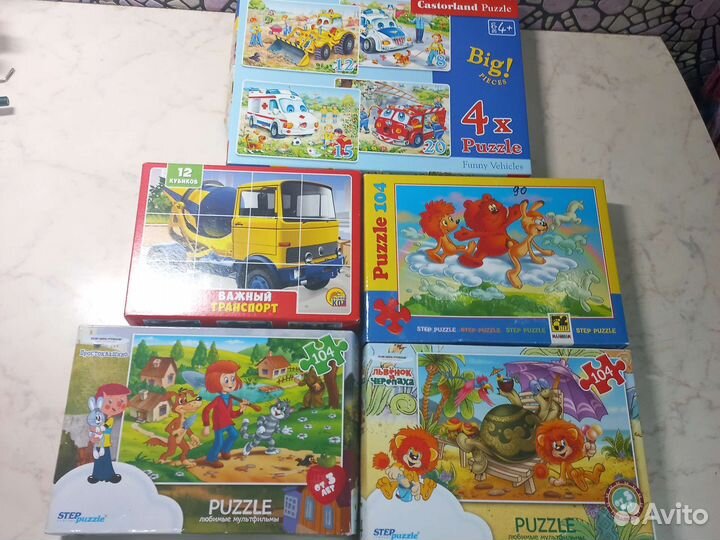 Пазлы + кубики