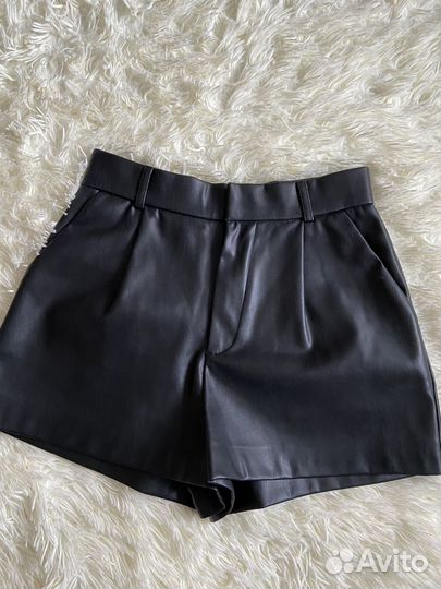 Шорты zara кожаные