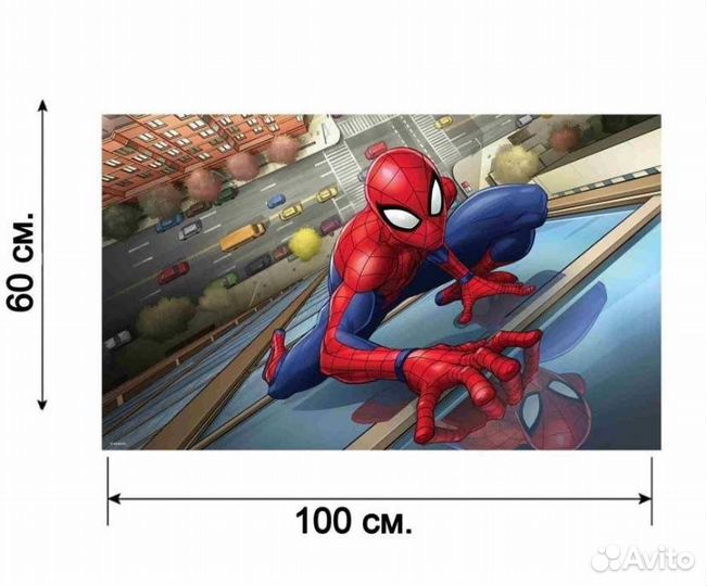 Картина на холсте Marvel «Человек паук» 100х60см